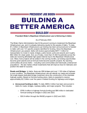 拜登总统的两党基础设施​​法案正在爱达荷州实施